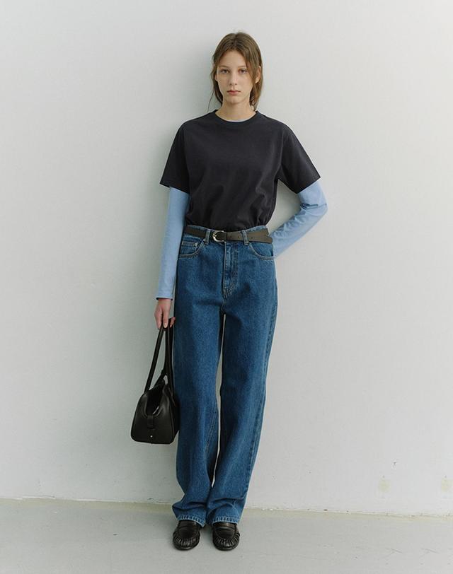 던스트 LOOSE JEANS CLASSIC BLUE_UDPA6A205B2 블루 착용컷