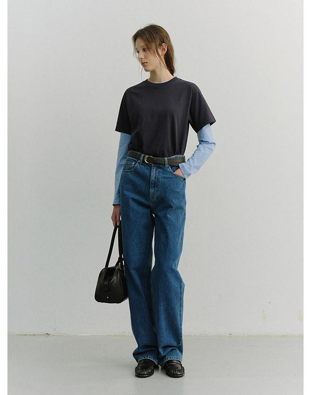 던스트 LOOSE JEANS CLASSIC BLUE_UDPA6A205B2 블루 착용컷