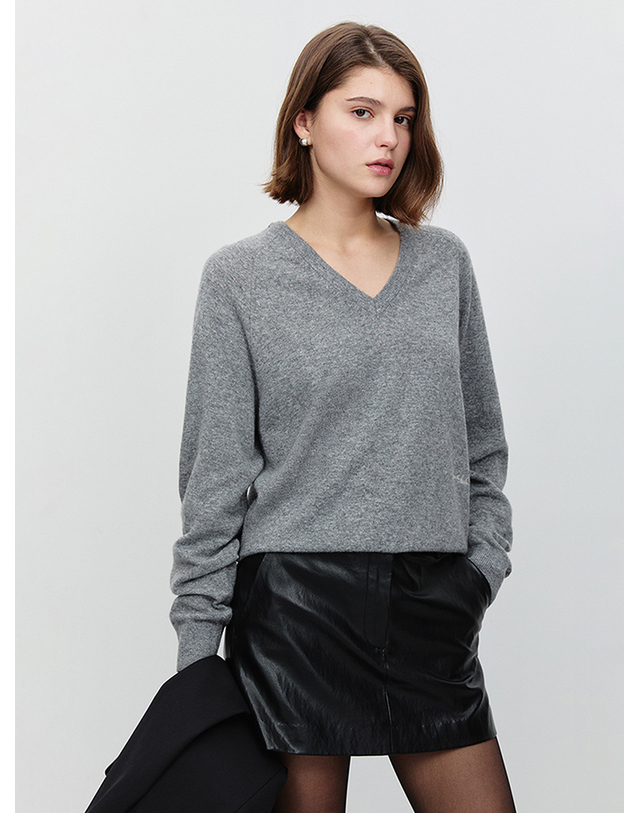 던스트 MICRO MINI VEGAN LEATHER SKIRT LEATHER BLACK_UDSK5A215BK 블랙 착용컷