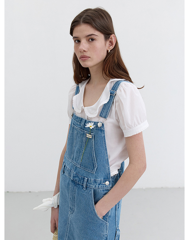 던스트 DENIM OVERALL DRESS CLASSIC BLUE_UDDR5B224B2 블루 착용컷