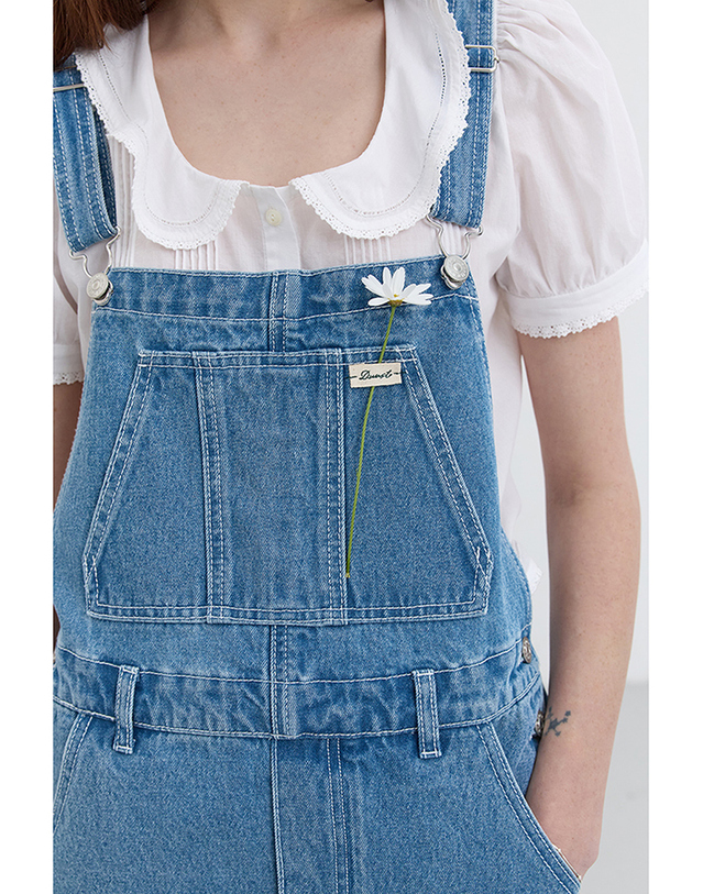 던스트 DENIM OVERALL DRESS CLASSIC BLUE_UDDR5B224B2 블루 착용컷