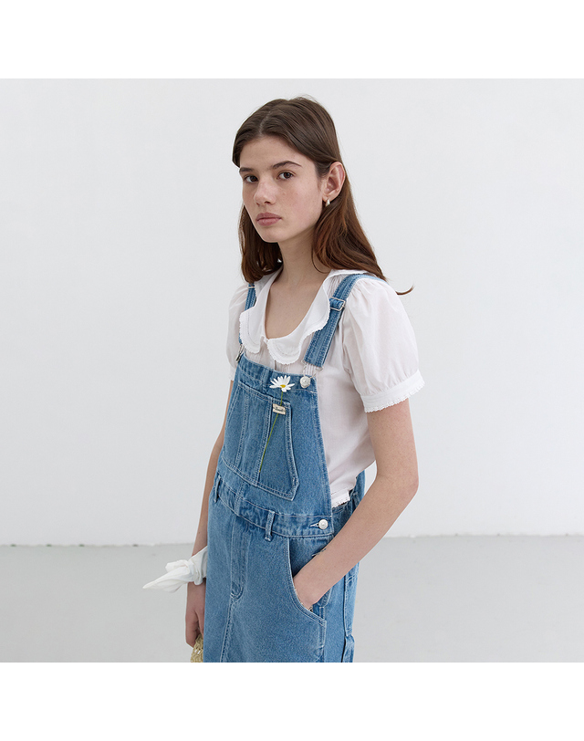 던스트 DENIM OVERALL DRESS CLASSIC BLUE_UDDR5B224B2 블루 착용컷