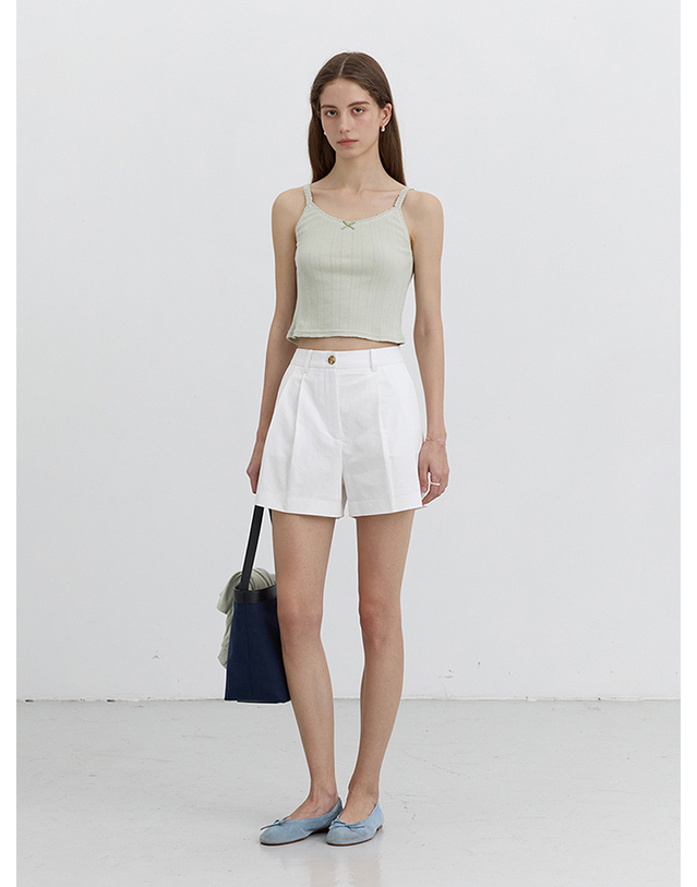 던스트 POINTELLE SLEEVELESS TOP MINT_UDTS5B221T1 밝은연두 착용컷