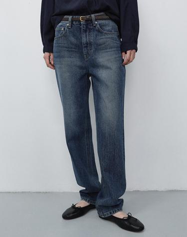 ESSENTIAL STRAIGHT JEANS BRUSHED BLUE_UDPA6C204B3