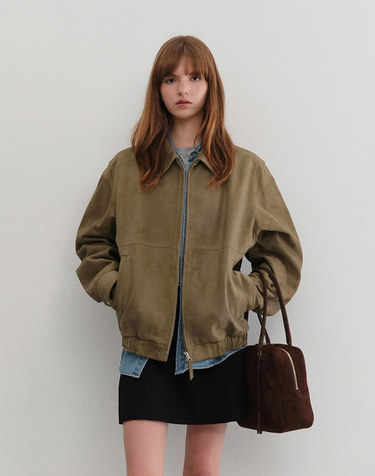 UNISEX SUEDE DRIZZLER JACKET SOFT KHAKI_UDJU5C107K1
