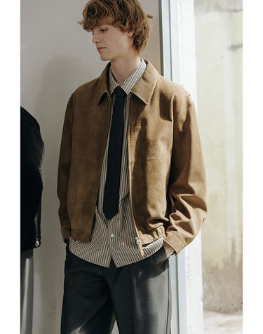 UNISEX SUEDE DRIZZLER JACKET SOFT KHAKI_M_UDJU5C107K1
