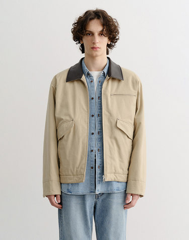 UNISEX VINTAGE PADDED WORK JACKET BEIGE_M_UDJU5C108I2