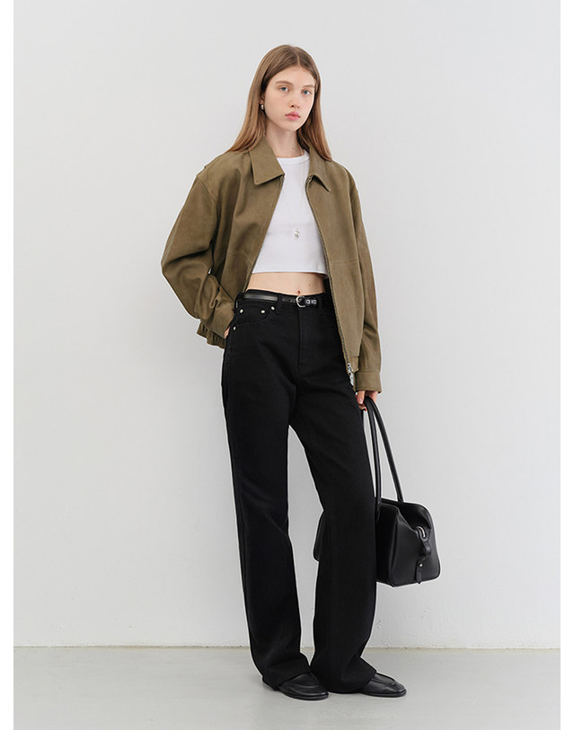 던스트 UNISEX SUEDE DRIZZLER JACKET SOFT KHAKI_UDJU5C107K1 그린 착용컷