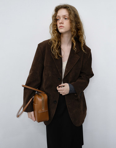 CLASSIC 28 LEATHER BAG TAN_UDBA6F201CM