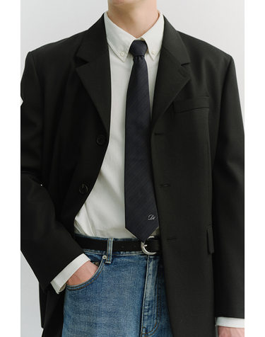 STRIPED TIE NAVY_M_UDNE6E101N2