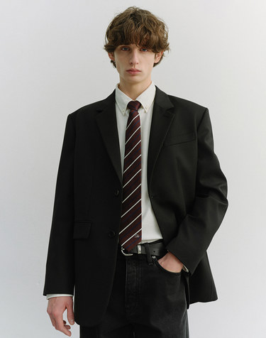 STRIPED TIE BURGUNDY_M_UDNE6E101D2