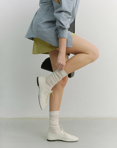 SHEER KNEE SOCKS IVORY_UDSS6E201IV