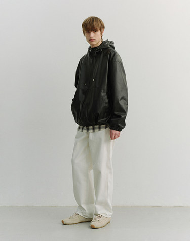 UNISEX ALTER-LEATHER WINDBREAKER BLACK_M_UDJU6A101BK