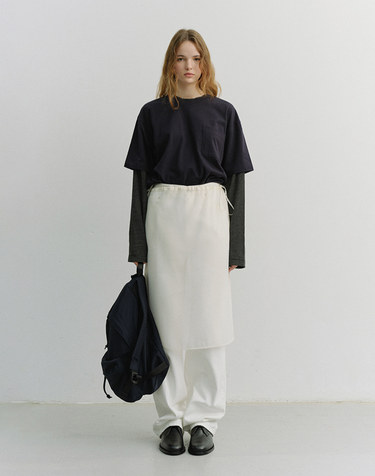 SEE-THROUGH LAYERING SKIRT IVORY_UDSK6A208IV