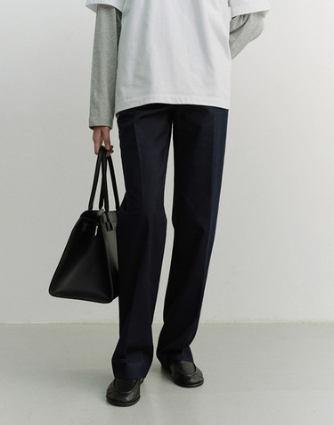 STRAIGHT SLACKS NAVY_UDPA6A202N2
