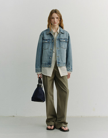 UNISEX DENIM TRUCKER JACKET LIGHT BLUE_UDJU6A108B1