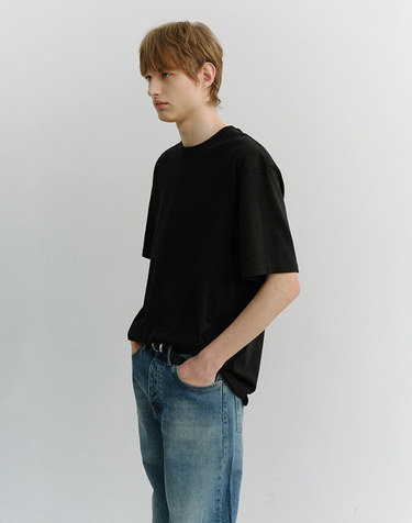 UNISEX LOOSE T-SHIRT BLACK_M_UDTS6A112BK