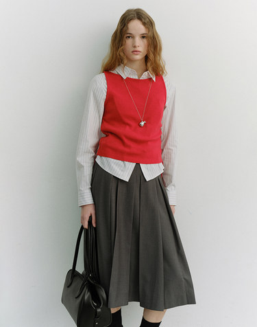 LAYERING KNIT TOP RED_UDSW6A202R2