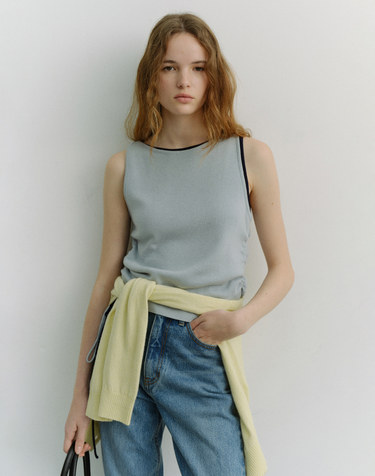 LAYERING KNIT TOP SOFT BLUE_UDSW6A202B1