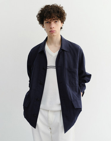 UNISEX CHORE JACKET NAVY_M_UDJA6B122N2