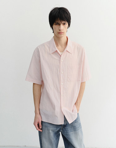 UNISEX OPEN COLLARED SHIRT SOFT PINK_M_UDSH6B130P1
