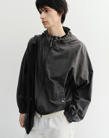 UNISEX SUMMER BREEZE WINDBREAKER BLACK_M_UDJU6B123BK