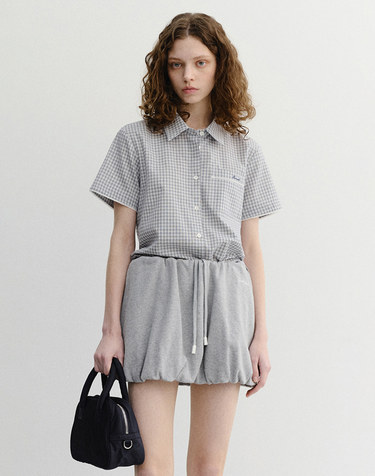 LACED CHECKED SHIRT BLUE CHECK_UDSH6B231B2