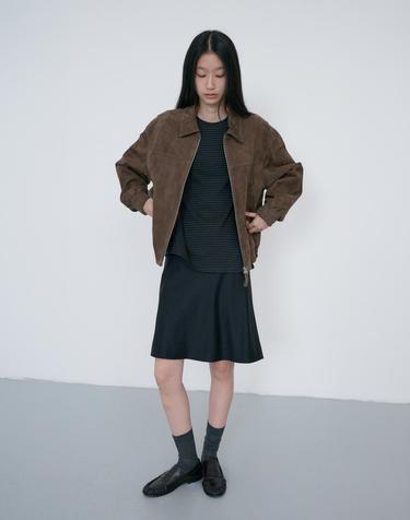 BIAS MIDI CHECKED SKIRT BLACK CHECK_UDSK6C204BK
