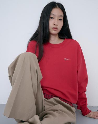 UNISEX GARMENT DYED SWEATSHIRT RED_UDTS6C115R2