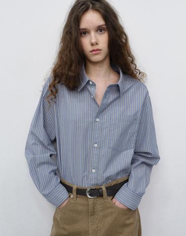 [10/27 예약배송] UNISEX INFORMAL SHIRT BLUE STRIPE_UDSH6C102B2