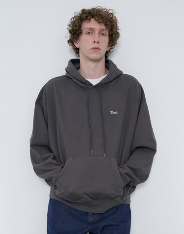 UNISEX GARMENT DYED HOODIE BLACK_M_UDTS6C114BK