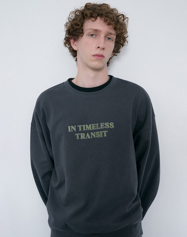 UNISEX SLOGAN SWEATSHIRT CHARCOAL GREY_M_UDTS6C109CG