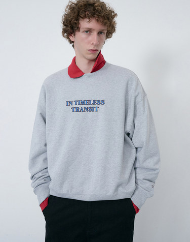 UNISEX SLOGAN SWEATSHIRT MID MELANGE GREY_M_UDTS6C109G1