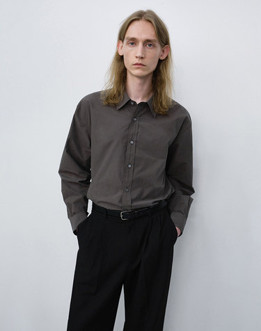 UNISEX REFINED COTTON SHIRT MUSHROOM_M_UDSH6C101CG