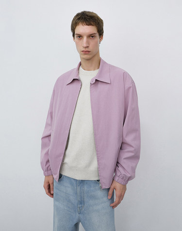 UNISEX COLLARED BLOUSON JACKET LAVENDER PINK_M_UDJU6C112P1