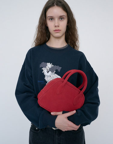 SUEDE BOSTON TOTE BAG RED_UDBA6F202R2