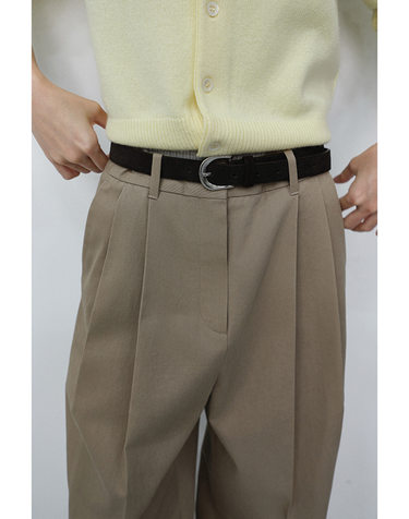 D-BUCKLE SUEDE BELT ESPRESSO_UDBE6F209W2
