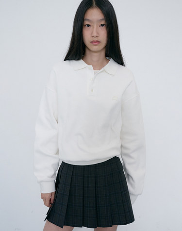 PLEATS MINI CHECKED SKIRT CHARCOAL BLUE CHECK_UDSK6C203MU