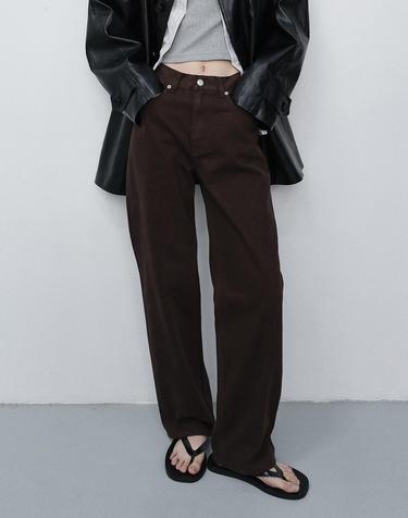 ESSENTIAL STRAIGHT COLORED JEANS BROWN_UDPA6C208W2