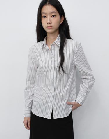 ESSENTIAL SLIM STRIPED SHIRT GREY STRIPE_UDSH6C201G1