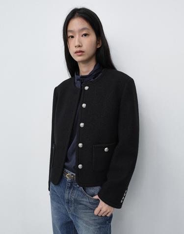 CLASSIC TWEED JACKET BLACK_UDJA6C203BK
