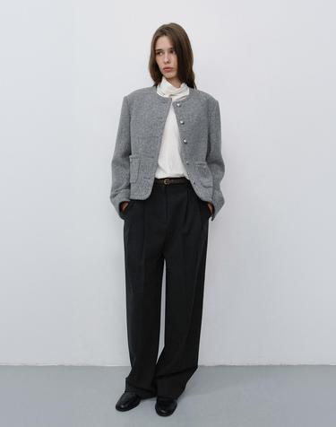 CLASSIC TWEED JACKET MELANGE GREY_UDJA6C203G2