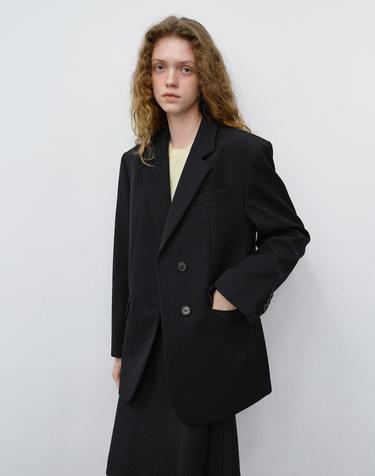 ESSENTIAL 2 BUTTON WOOL BLAZER BLACK_UDJA6C202BK