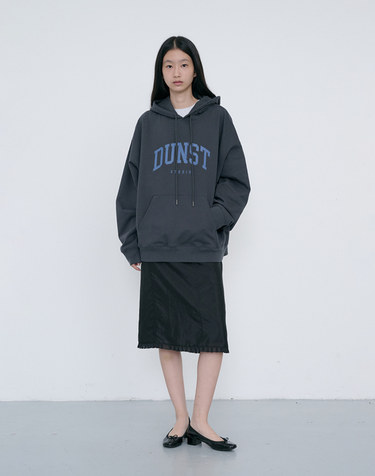UNISEX ARCH LOGO HOODIE CHARCOAL GREY_UDTS6C111CG
