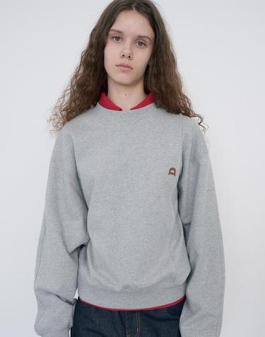UNISEX DUNST LOGO CREASE SWEATSHIRT MELANGE GREY_UDTS6C103G2