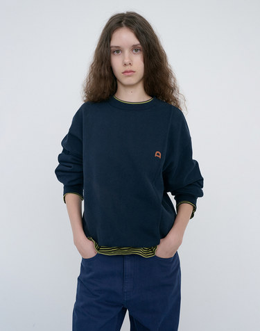 UNISEX DUNST LOGO CREASE SWEATSHIRT FRENCH NAVY_UDTS6C103N2