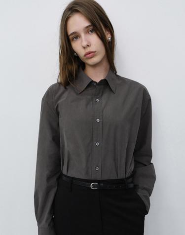 UNISEX REFINED COTTON SHIRT MUSHROOM_UDSH6C101CG