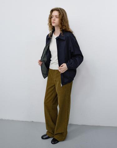UNISEX COLLARED BLOUSON JACKET NAVY_UDJU6C112N2