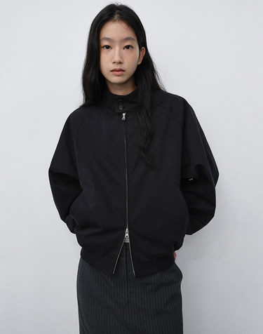 UNISEX VOLUME HARRINGTON JACKET BLACK_UDJU6C110BK