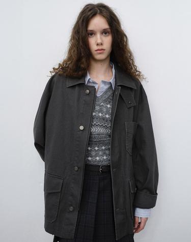 UNISEX CHORE JACKET SEPIA_UDJA6C104W2